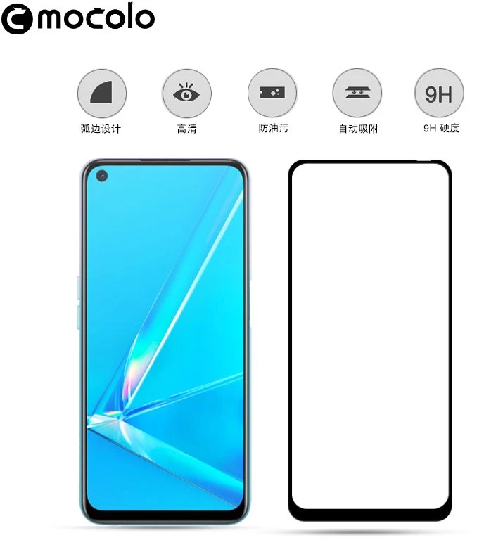 Mocolo 2.5D Full Glue Apsauginis stiklas skirtas OPPO A92
