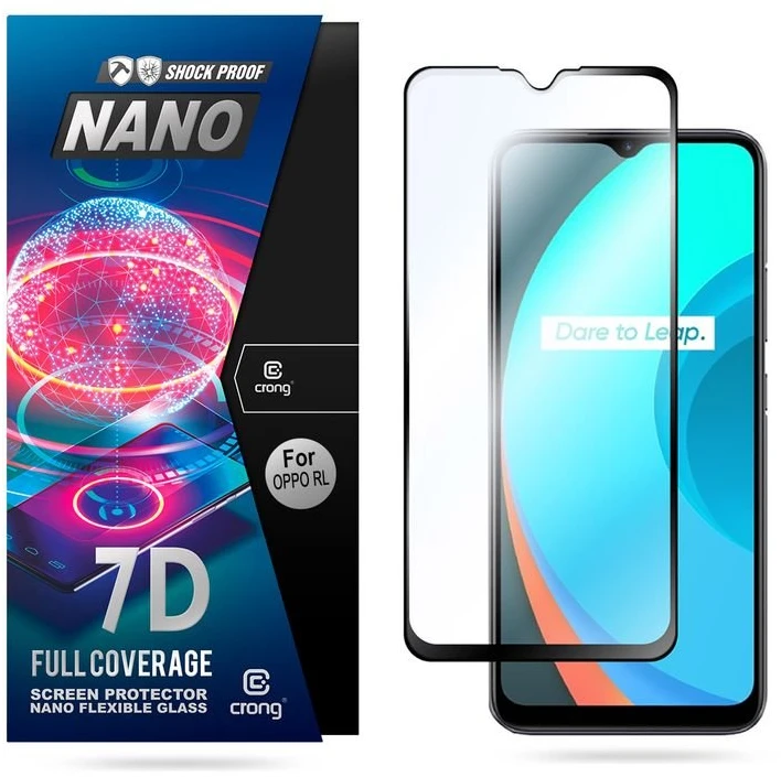 Crong 7D Nano Flexible Glass – Full Coverage Hybrid Screen Protector 9H Realme C11