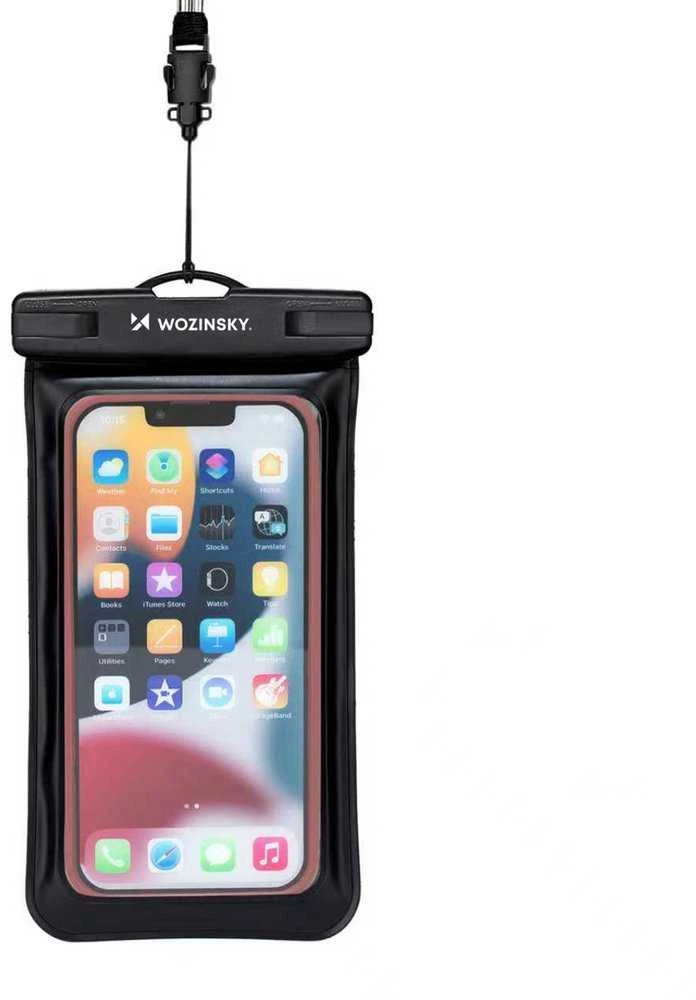 Wozinsky WWE-01 vandeniui atsparus dėklas su PVC juostele - juodas
