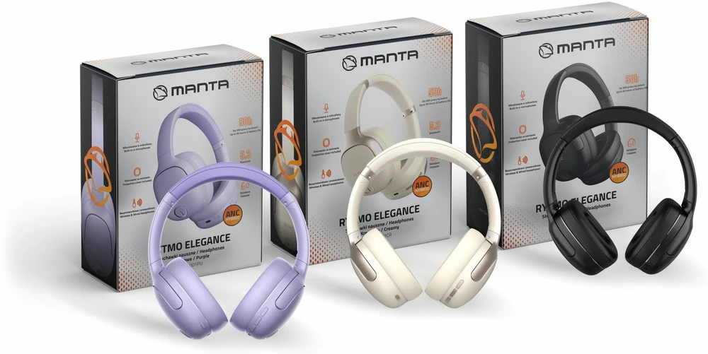 Manta Ausinės su ANC, Bluetooth 5.3 ir 600 mAh baterija