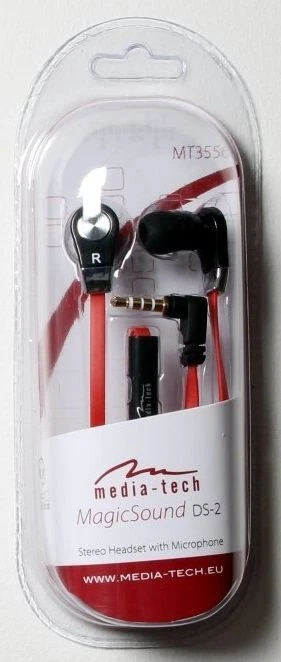 Dėklas Ausinės su mikrofonu Media-Tech MT3556R MagicSound DS-2, raudonos