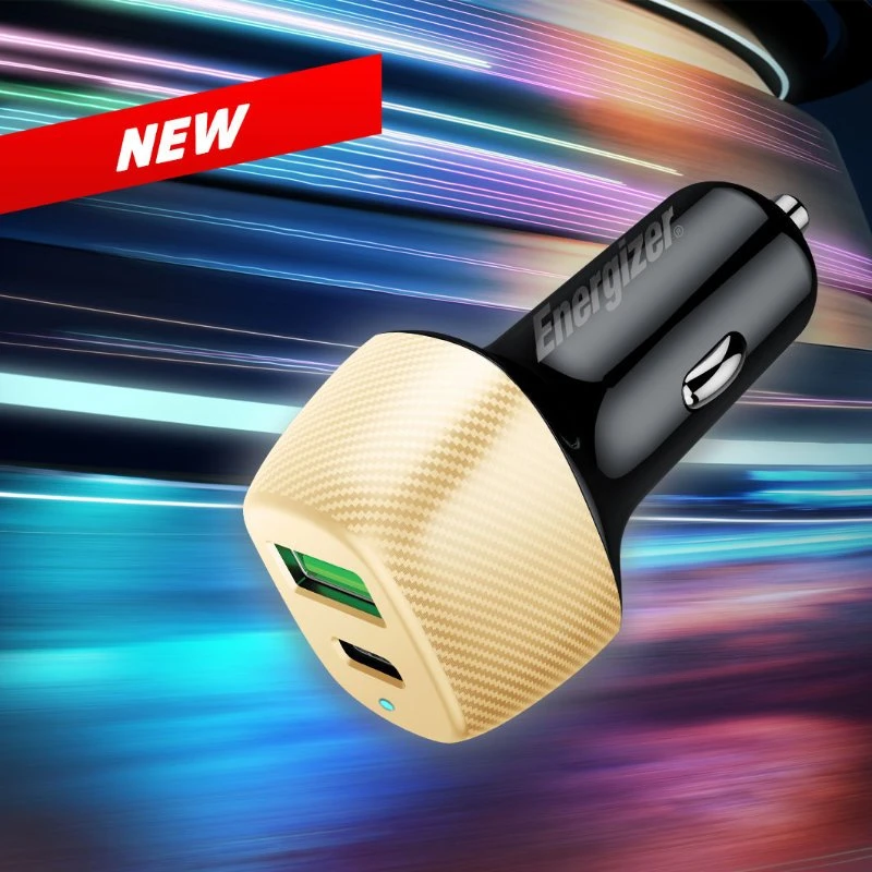 Dėklas Phoneparts Energizer CAC 38W PD QC3 GOLD/Juodas
