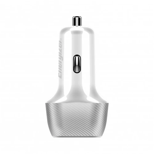 Dėklas Energizer Ultimate - Įkroviklis samochodowa USB-C & USB-A 38W PD + QC3.0 (Baltas / Sidabrinė)