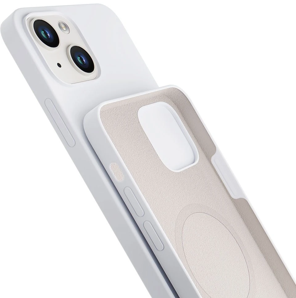 Dėklas 3Mk Protection 3 mk Hardy silikoninis „MagCase“, skirtas „iPhone 14 Plus“ – baltas