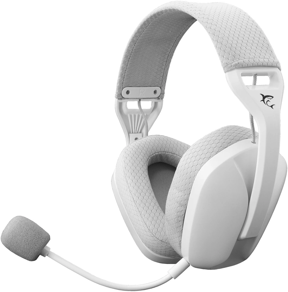 White Shark Baltas Shark belaidės žaidimams ausinės BUTTERFLY, skirta PC, PS4/5, XBOX, MAC, Baltas
