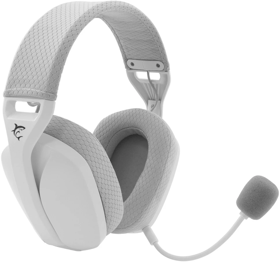 White Shark Baltas Shark belaidės žaidimams ausinės BUTTERFLY, skirta PC, PS4/5, XBOX, MAC, Baltas