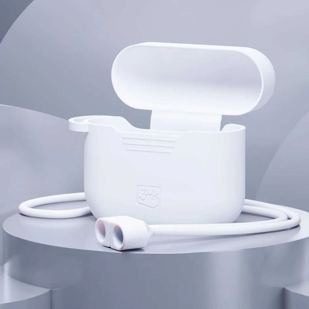3Mk apsauginis 3mk silikoninis AirPods dėklas, skirtas AirPods Pro 3 - Baltas