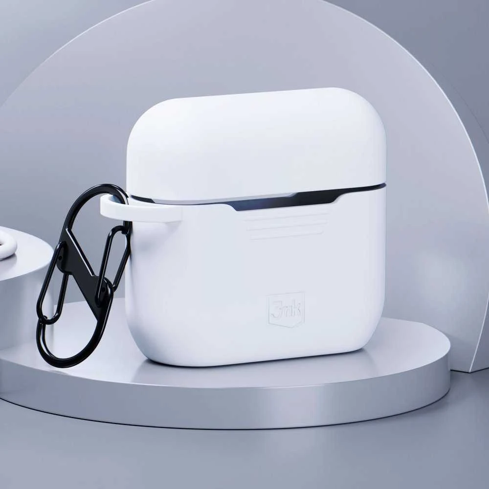 3Mk apsauginis 3mk silikoninis AirPods dėklas, skirtas AirPods Pro 3 - Baltas