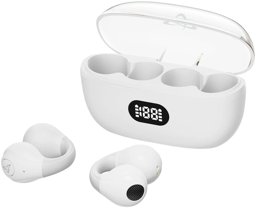 Dėklas Baltos Bluetooth atviros ausinės Sbox EB-OWS14