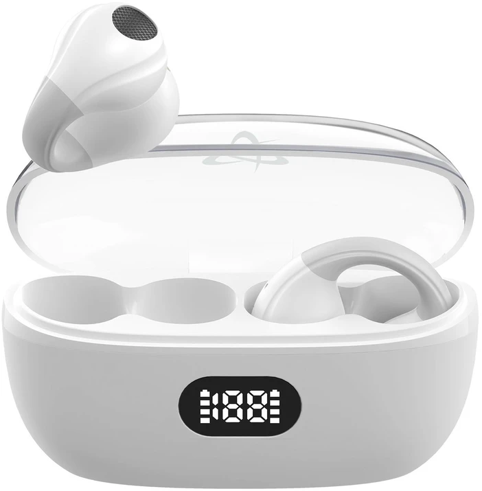Dėklas Baltos Bluetooth atviros ausinės Sbox EB-OWS14