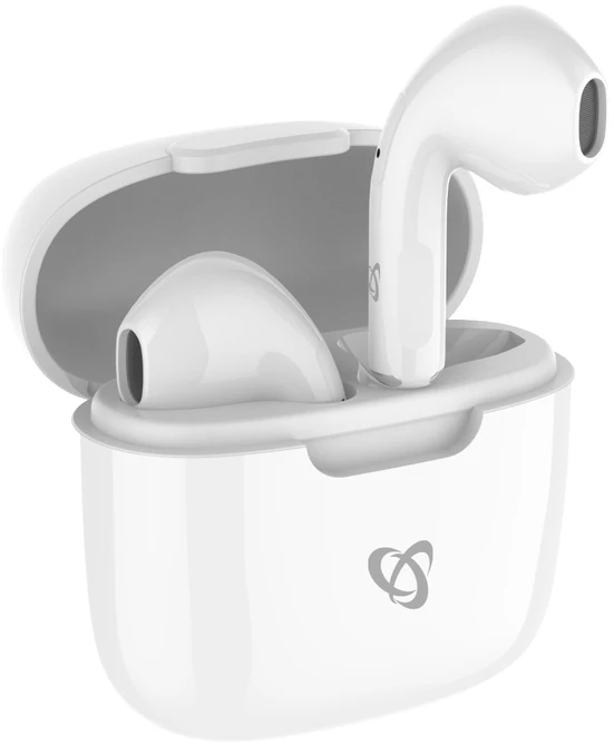 Dėklas Baltos Bluetooth į ausį įdedamos ausinės
