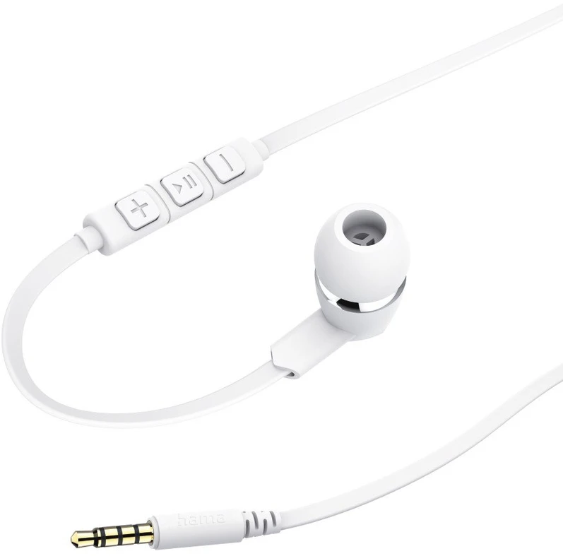 Hama Baltos į ausis įdedamos stereo ausinės su laidu