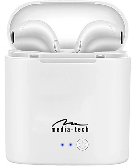 Media-Tech belaidės ausinės R-PHONES MT3589W TWS, Bluetooth, baltos