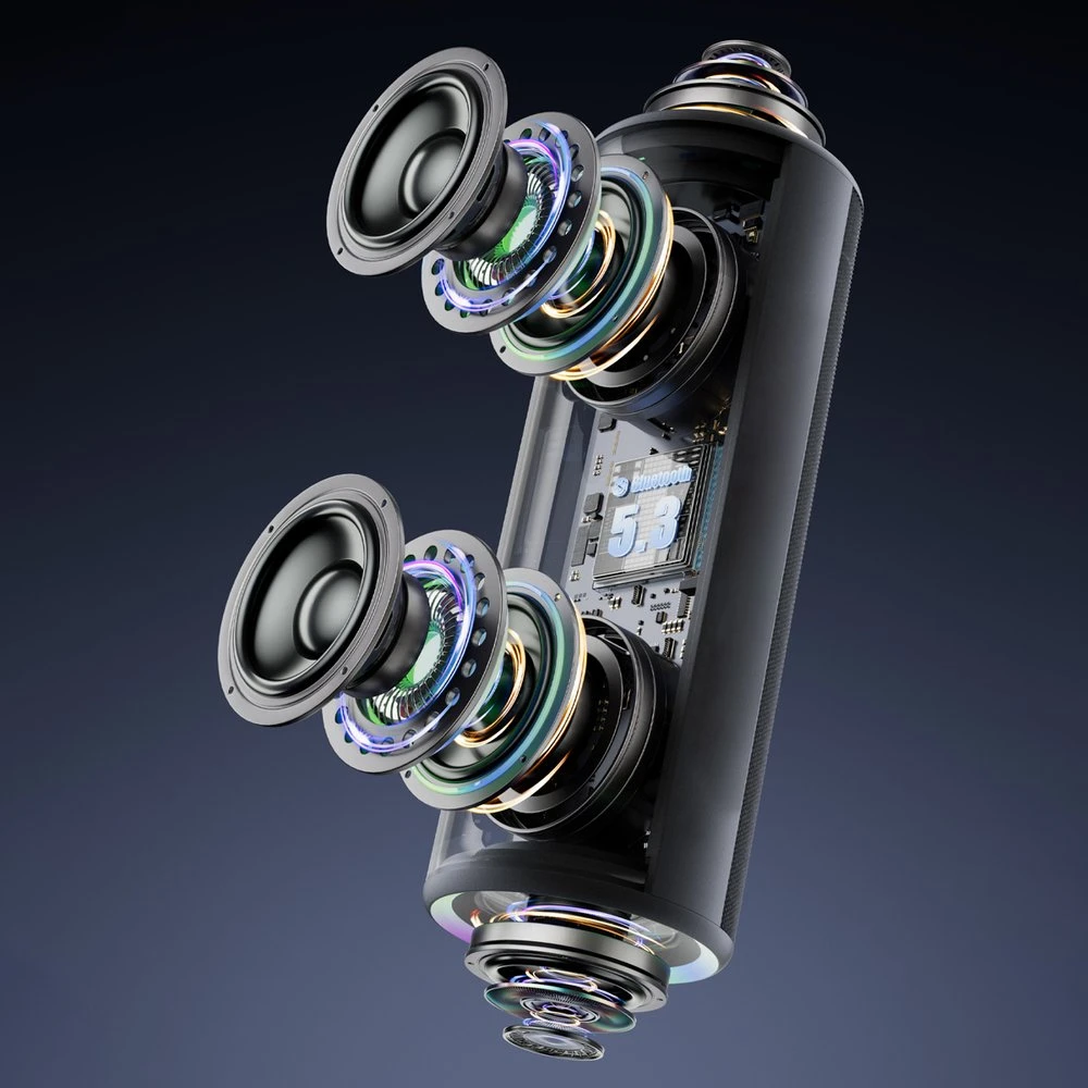 Ausinės Dudao Y21 Belaidės Speaker with RGB Backlight Bluetooth 5.3 - Juodas