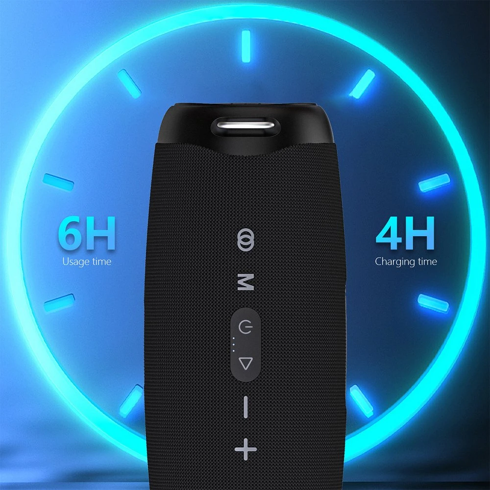 Dudao Y21Pro Belaidės Speaker with RGB Backlight Bluetooth 5.3 - Juodas