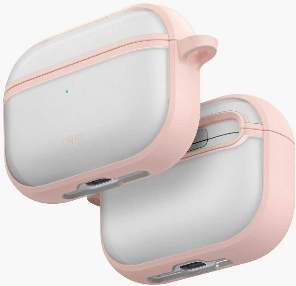 „Uniq Veren“ dėklas, skirtas „AirPods Pro 3“ ausinėms – rožinis