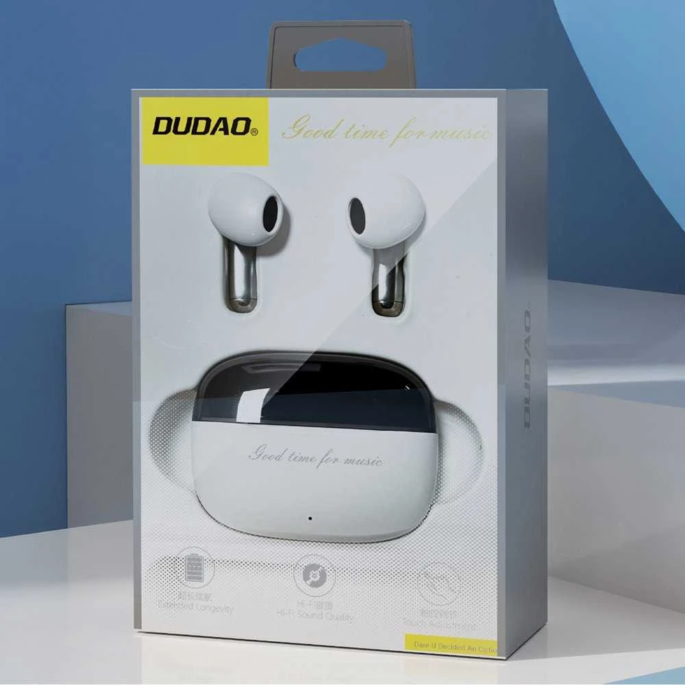 Dudao U8 TWS belaidės In-Ear ausinės – baltos spalvos