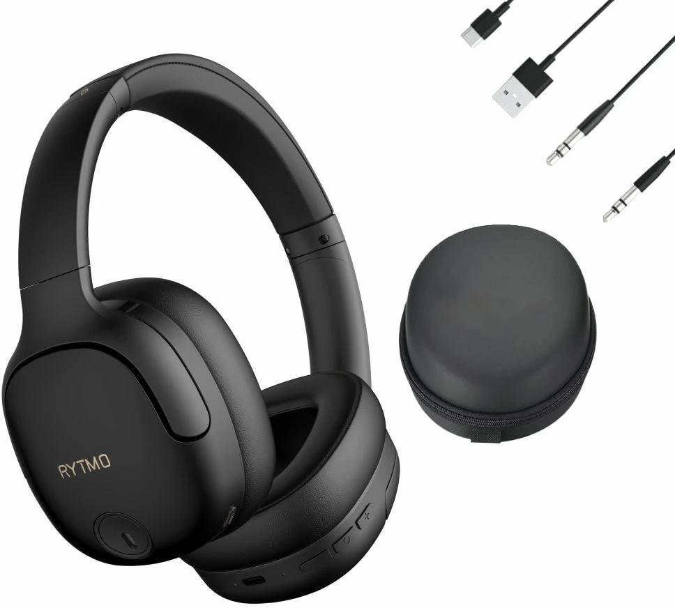 Belaidės ausinės su hibridiniu ANC Manta HDP1001BK Rytmo Elegance Juodas