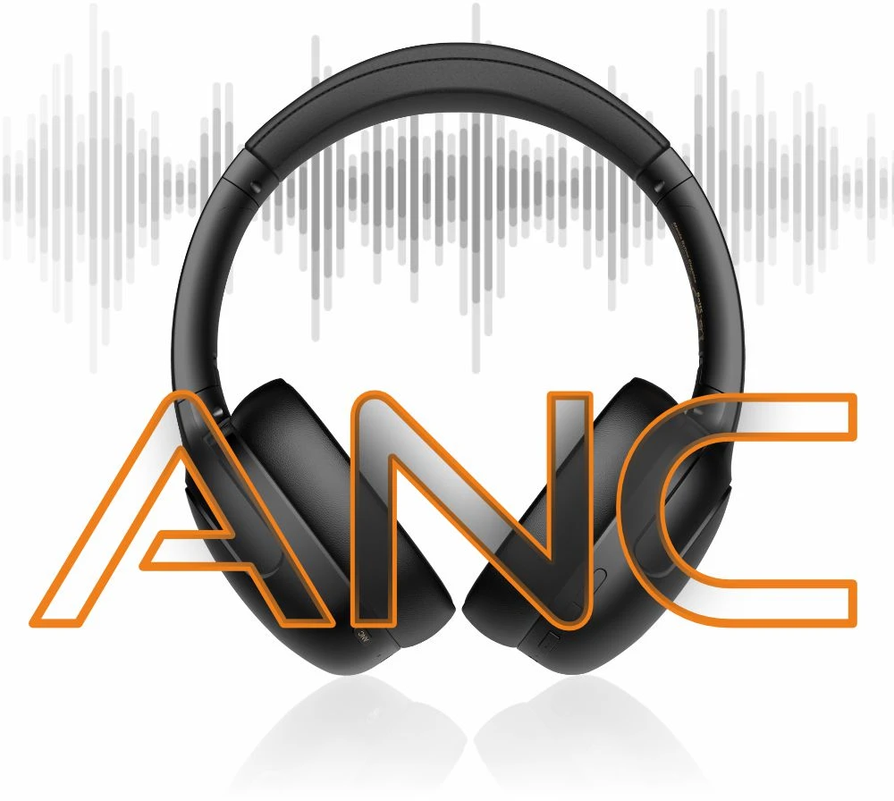 Belaidės ausinės su hibridiniu ANC Manta HDP1001BK Rytmo Elegance Juodas