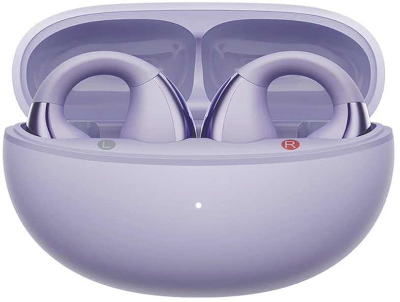 OWS QCY Crossky C30 ausinės su spaustuku IPX4 Bluetooth 5.4 - Violetinė