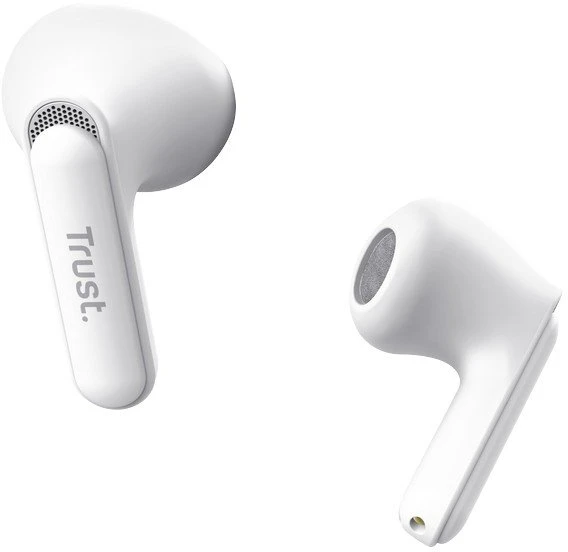 Trust Yavi - Belaidės ausinės Įstatomos į ausis (į ausis įkišamos tipo) ausinės Bluetooth TWS su etui ładującym & ENC (Baltas)