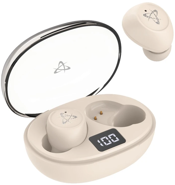 Dėklas Belaidės į ausį įdedamos ausinės Sbox EB-TWS115, beige
