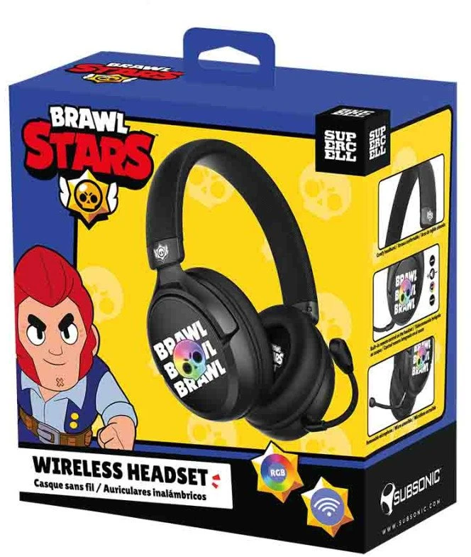 Belaidės žaidimų ausinės su mikrofonu Subsonic Brawl Stars Brawl