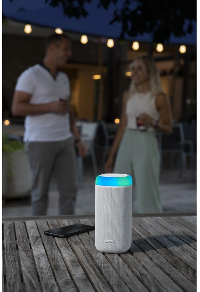 Dėklas Belaidis garsiakalbis su LED apšvietimu Hama Shine 2.0, baltas