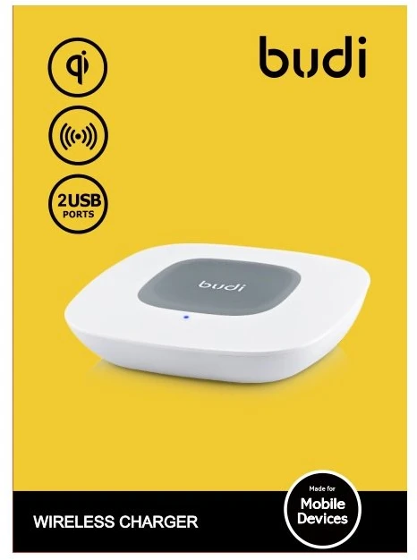 Dėklas Budi - Qi-certified charger delivers charge to your phone wirelessly