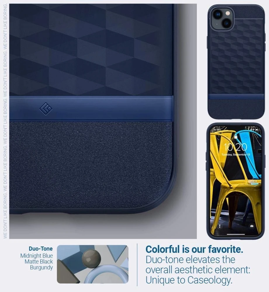 Dėklas Blue CASEOLOGY PARALLAX MAG MAGSAFE IPHONE 14 PLUS MIDNIGHT Mėlynas