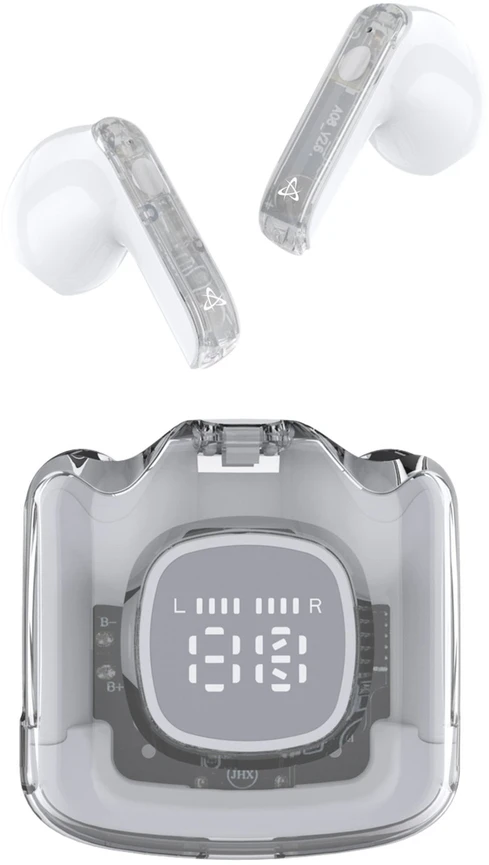 Dėklas Bluetooth ausinės į ausį Sbox EB-TWS148, baltos