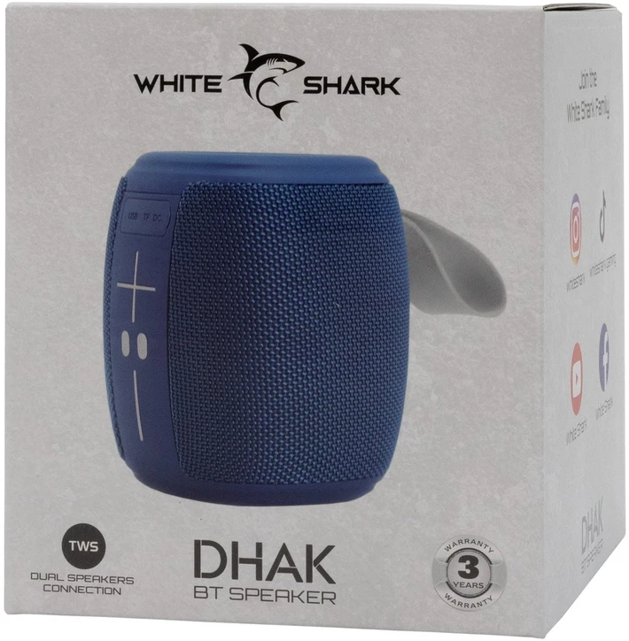 Dėklas Bluetooth garsiakalbis Baltas Shark GBT-888 Dhak Mėlyna