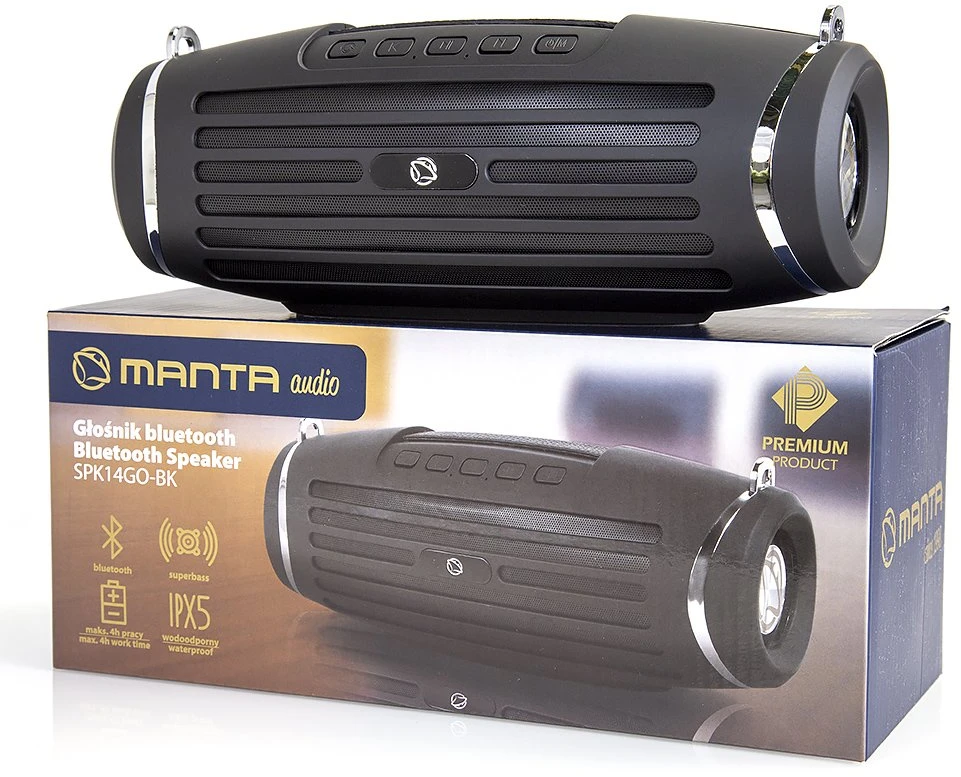 Dėklas Bluetooth garsiakalbis Manta SPK14GO BT Juodas