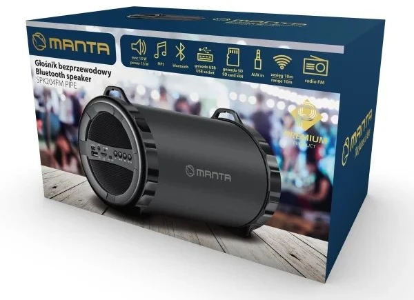 Bluetooth garsiakalbis Manta SPK204FM, 15 W
