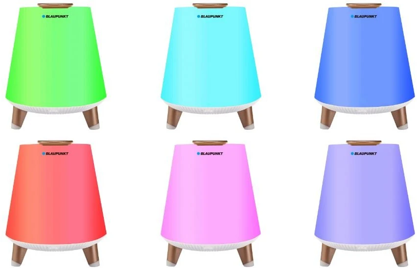 Dėklas Bluetooth garsiakalbis su LED lempa Blaupunkt BT25LAMP