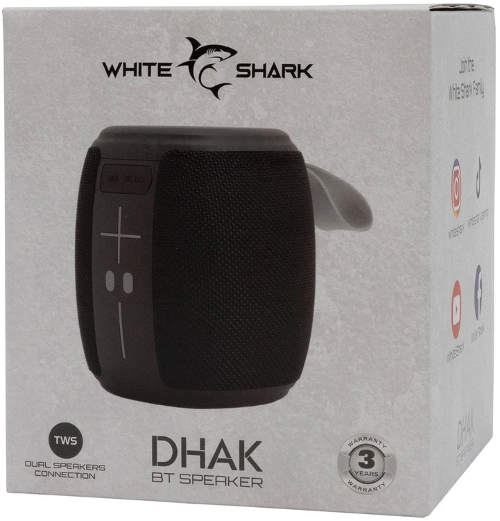 Dėklas Bluetooth kolonėlė Baltas Shark GBT-888 Dhak, juoda