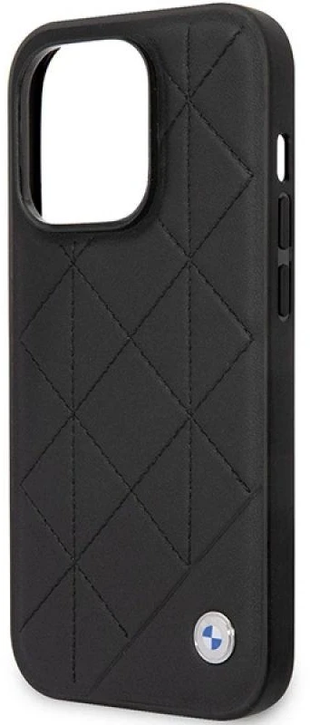 Apple iPhone 14 Pro BMW odinis dėklas Quilted (BMHCP14L22RQDK) juodos spalvos