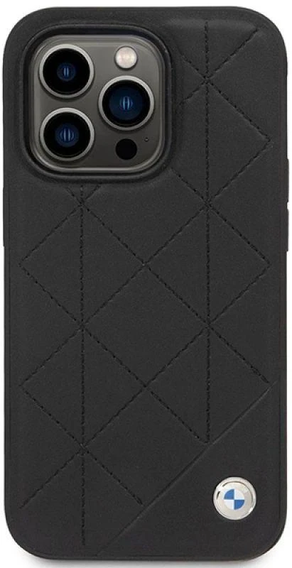 Apple iPhone 14 Pro BMW odinis dėklas Quilted (BMHCP14L22RQDK) juodos spalvos