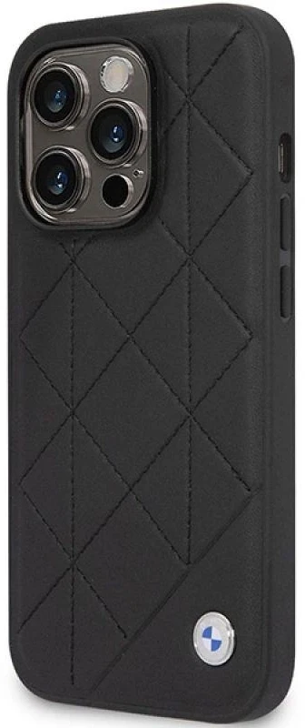 Apple iPhone 14 Pro BMW odinis dėklas Quilted (BMHCP14L22RQDK) juodos spalvos