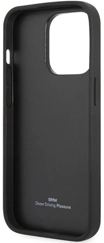 Apple iPhone 14 Pro BMW odinis dėklas Quilted (BMHCP14L22RQDK) juodos spalvos