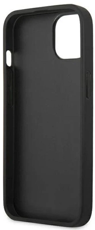 Dėklas BMW BMHCP14MSLLBK iPhone 14 Plus / 15 Plus 6,7″ juodos spalvos Leather Stamp