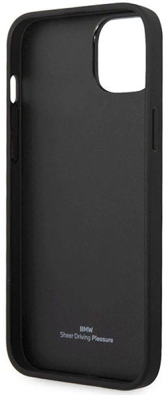 BMW BMHCP14S22RFGR dėklas Apple iPhone 14 15 13 6.1″ burgundy Leather Diamond Pattern