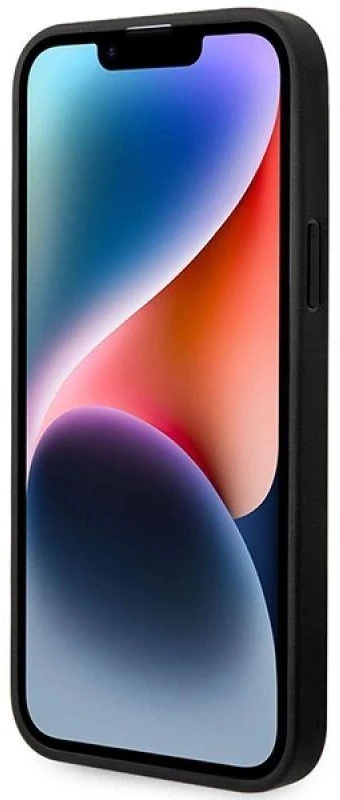 Dėklas BMW BMHCP14S22RPSR Apple iPhone 14 / 15 / 13 6.1" bordo spalvos odinės sėdynės su raštu