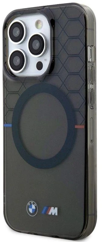 BMW BMHMP14LHGPK Apple iPhone 14 Pro 6.1″ Pilkas Pattern MagSafe Dėklas