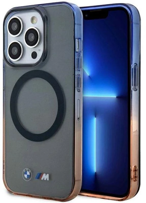 Dėklas BMW BMHMP14LHTGE Apple iPhone 14 Pro 6.1″ pilkos spalvos hardcase Gradient Bumper MagSafe case