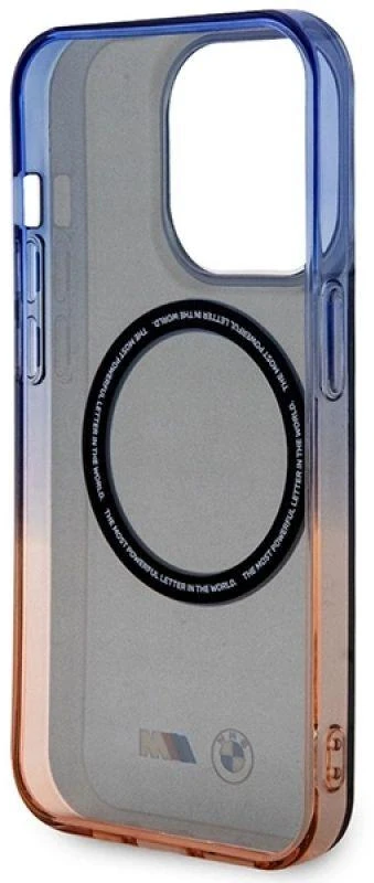 Dėklas BMW BMHMP14LHTGE Apple iPhone 14 Pro 6.1″ pilkos spalvos hardcase Gradient Bumper MagSafe case