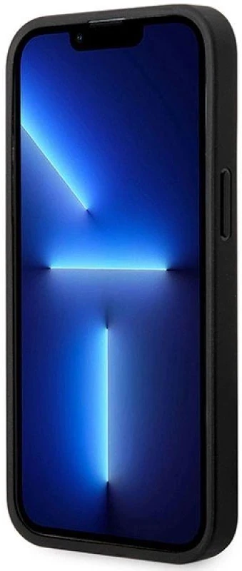 BMW BMHMP14X22RFGK dėklas Apple iPhone 14 Pro Max 6.7″ juodos spalvos Leather Diamond Pattern MagSafe