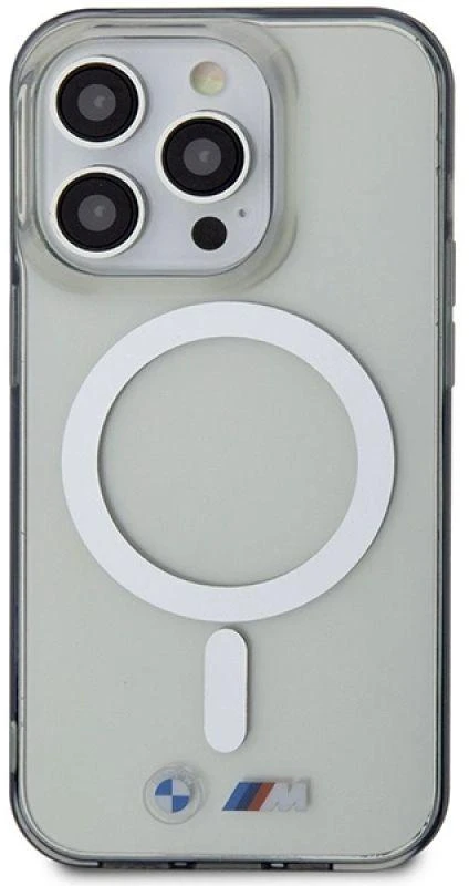 BMW BMP14XHCRS skaidrus kietas dėklas with Sidabrinis MagSafe ring Apple iPhone 14 Pro Max (6.7″)