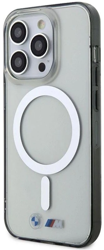 BMW BMP14XHCRS skaidrus kietas dėklas with Sidabrinis MagSafe ring Apple iPhone 14 Pro Max (6.7″)