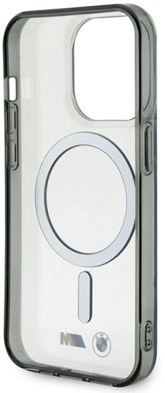 BMW BMP14XHCRS skaidrus kietas dėklas with Sidabrinis MagSafe ring Apple iPhone 14 Pro Max (6.7″)